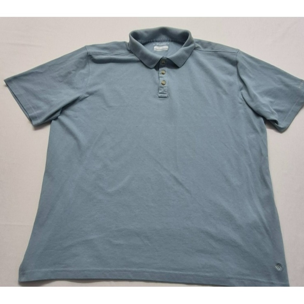 Columbia Omni shade sun protection men's light blue short sleeve polo sz. LG